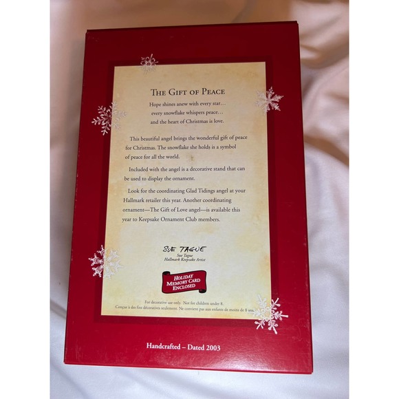 Hallmark Keepsake Ornaments Gift of Peace NIB w/Holiday Memory Card Christmas - Picture 2 of 4